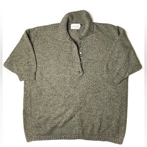 Vintage Original Venezia Sportswear Mens One Size Fits All Green Cardigan Button